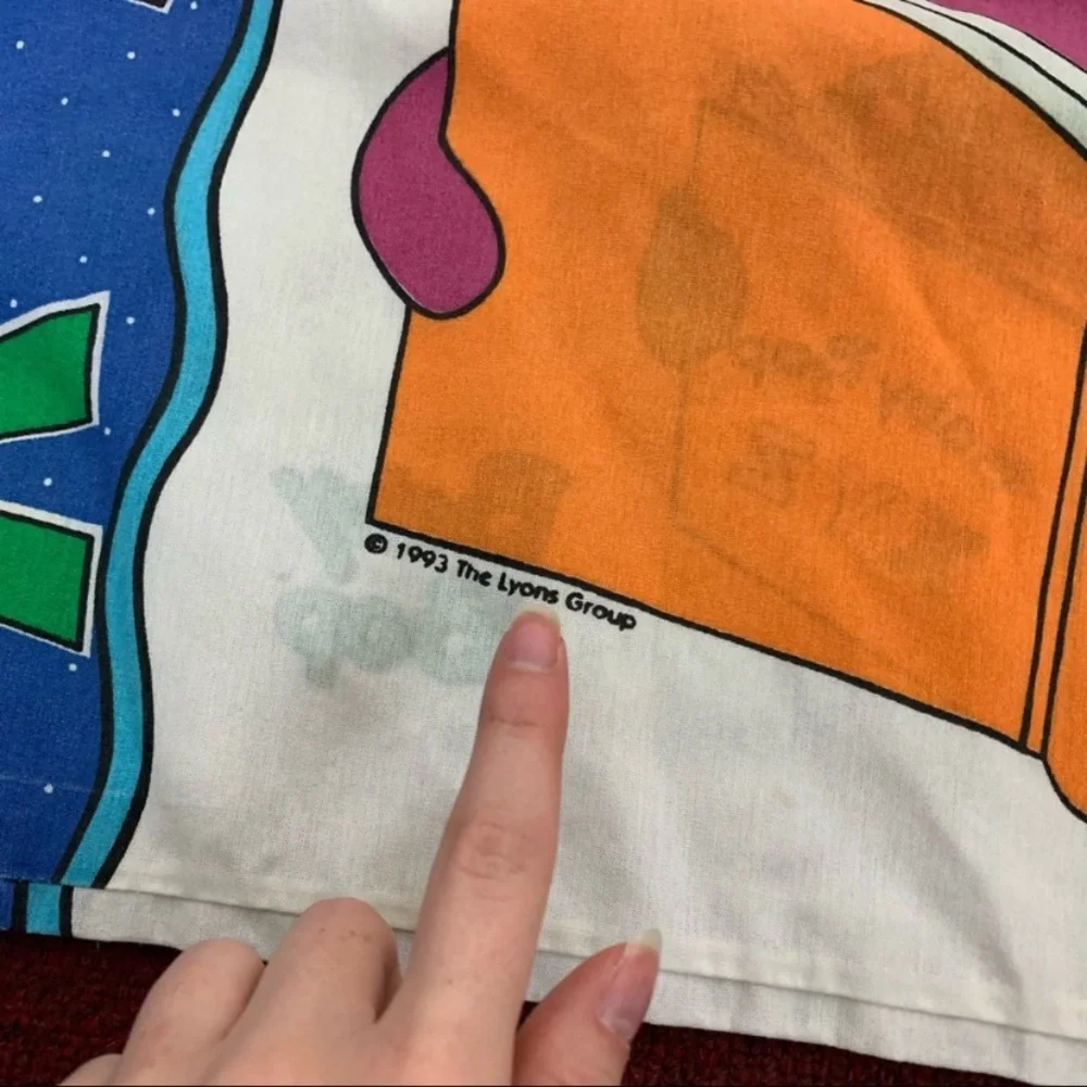 Vintage 1993 Barney and baby bop single pillow case retro nostalgia